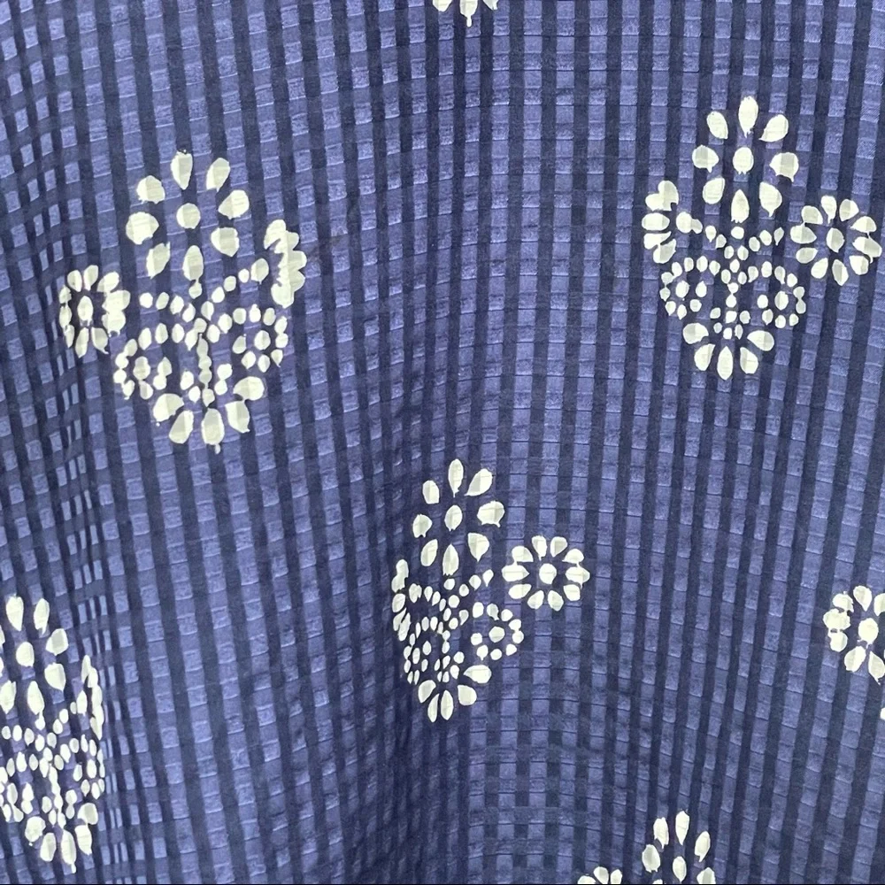 Madewell Silk/Cotton Blue/Purple Flowerstamp Sheath Dress Size XS
